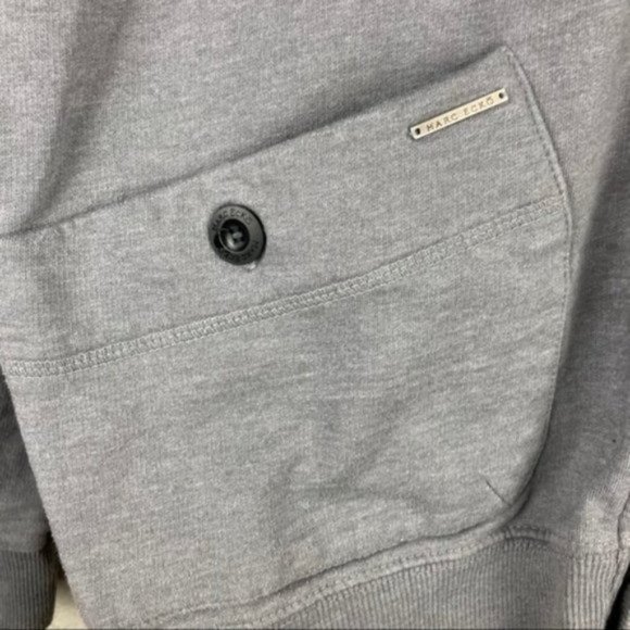 Marc Ecko Cut & Sew Grey Button Up Cardigan Sweater Sz XL - Picture 9 of 9